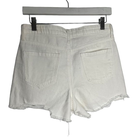 NWT BP White High Waist Distressed Mom Shorts Size 26 - Picture 3 of 10